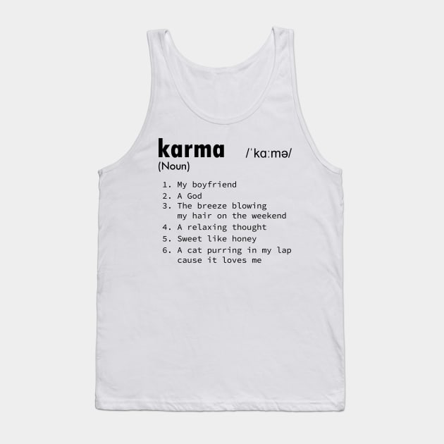 Karma definition Tank Top by GShow